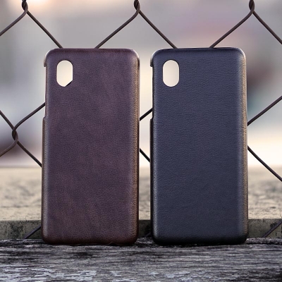 Samsung Galaxy A01 Core - Leather Covered Hard Case