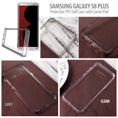 * Samsung Galaxy S8 Plus - Protective TPU Soft Case with Corner Pad