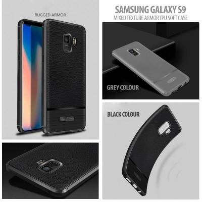 ^ Samsung Galaxy S9 - Mixed Texture Armor TPU Soft Case