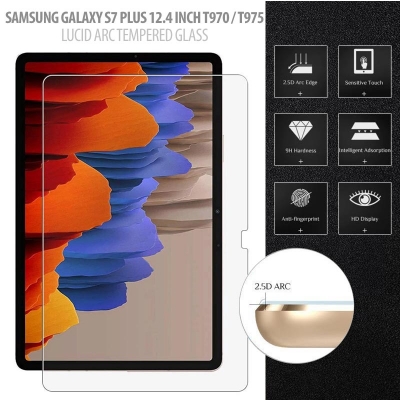 Samsung Galaxy Tab S7 Plus 2020 12.4 Inch T975 - Lucid Arc Tempered Glass