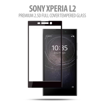 ^ Sony Xperia L2 - Premium 2.5D Full Cover Tempered Glass