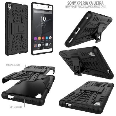 ^ Sony Xperia XA Ultra Dual / XA Ultra - Heavy Duty Rugged Armor Stand Case }