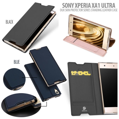 ^ Sony Xperia XA1 Ultra - DUX Skin Protector Series Standing Leather Case }