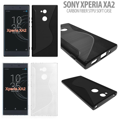^ Sony Xperia XA2 - Carbon Fiber STPU Soft Case