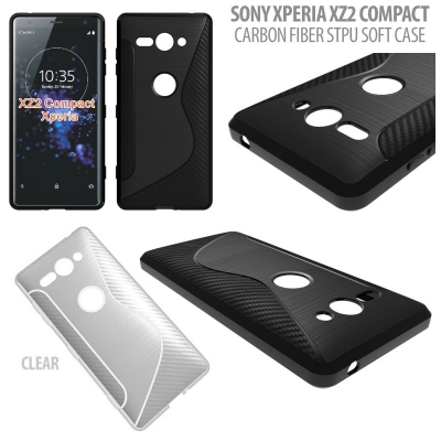 ^ Sony Xperia XZ2 Compact - Carbon Fiber STPU Soft Case