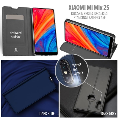 ^ Xiaomi Mi Mix 2S - DUX Skin Protector Series Standing Leather Case