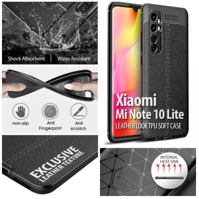 Xiaomi Mi Note 10 Lite - Leather Look TPU Soft Case