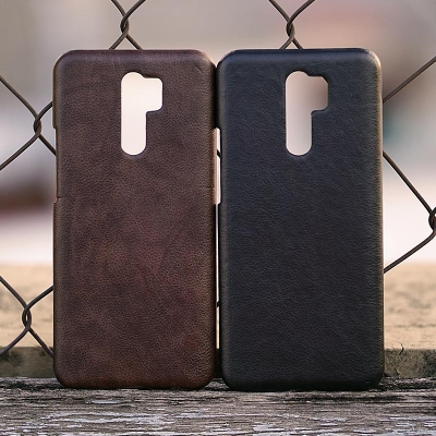 Xiaomi Redmi 9 - Leather Covered Hard Case