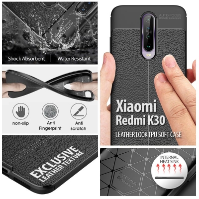 Xiaomi Redmi K30 - Leather Look TPU Soft Case