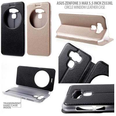 * Asus Zenfone 3 Max 5.5 Inch ZC553KL - Circle Window Leather Case }