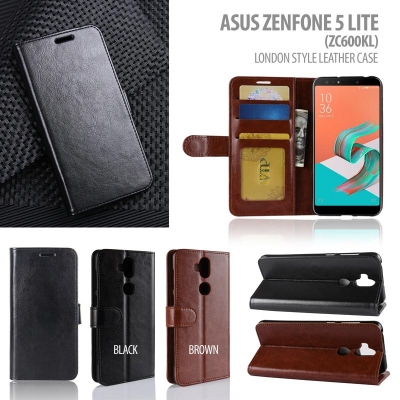 * Asus Zenfone 5Q / 5 lite ZC600KL - London Style Leather Case