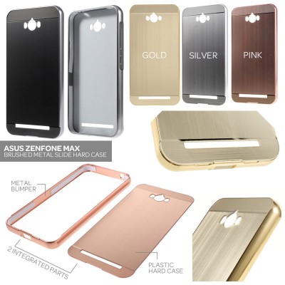 ^NR Asus Zenfone Max - Brushed Metal Slide Hard Case