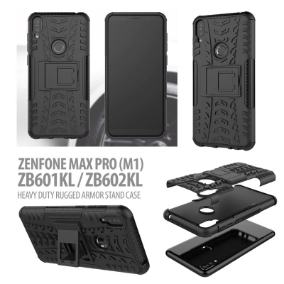 ^ Asus Zenfone Max Pro M1 ZB601KL / ZB602KL - Heavy Duty Rugged Armor Stand Case }