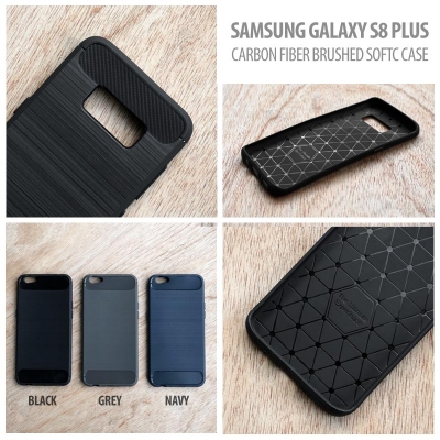 > Galaxy S8 Plus - Carbon Fiber Brushed Soft Case