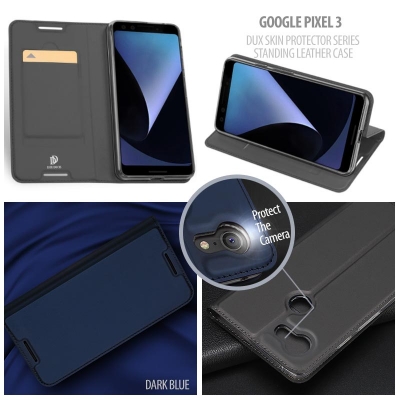 Google Pixel 3 - DUX Skin Protector Series Standing Leather Case