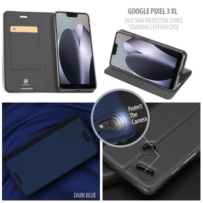 Google Pixel 3 XL - DUX Skin Protector Series Standing Leather Case