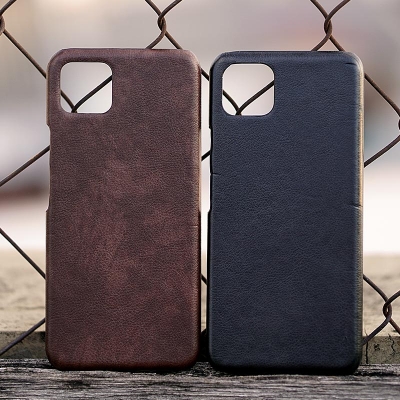 Google Pixel 4 XL - Leather Covered Hard Case