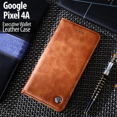 Google Pixel 4a - Executive Wallet Leather Flip Case