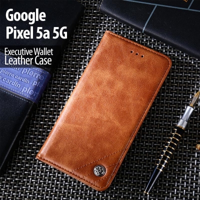 Google Pixel 5a 5G - Executive Wallet Leather Case
