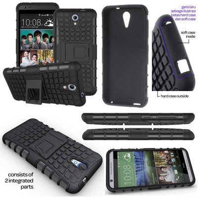 ^ HTC Desire 620 - Heavy Duty Rugged Armor Stand Case