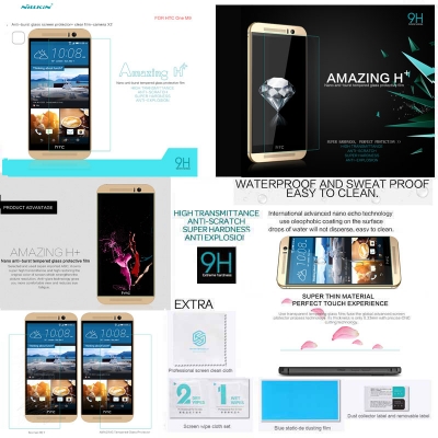 ^ HTC One M9 - Nillkin Anti-Explosion H Plus Pro Tempered Glass Screen Protector