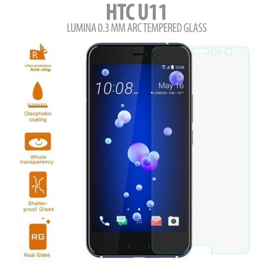 ^ HTC U11 - Lumina 0.3mm Arc Tempered Glass }