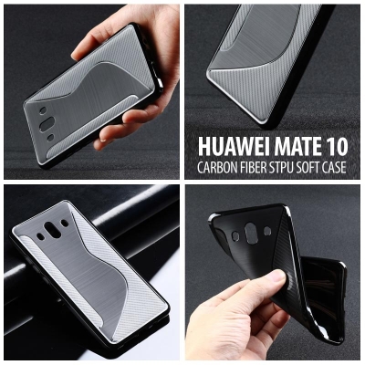 ^ Huawei Mate 10 - Carbon Fiber STPU Soft Case
