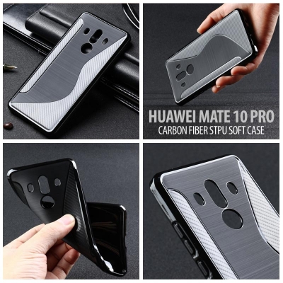 ^ Huawei Mate 10 Pro - Carbon Fiber STPU Soft Case