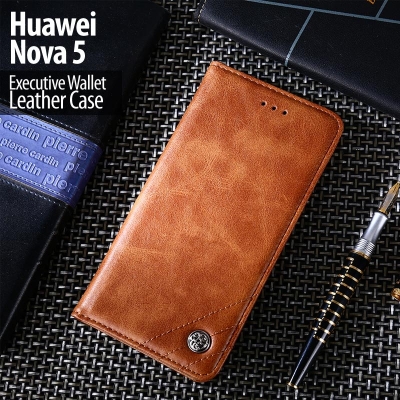 Huawei Nova 5 - Executive Wallet Leather Flip Case