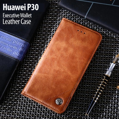 ^ Huawei P30 - Executive Wallet Leather Case