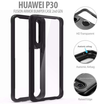 ^ Huawei P30 - Fusion Armor Bumper Case 2nd Gen