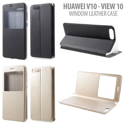 * Huawei Honor V10 - View 10 - Window Leather Case }