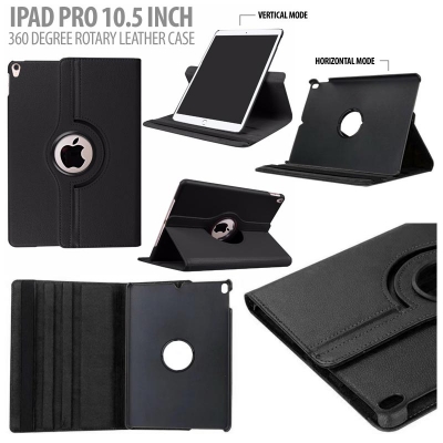 ^ Ipad Pro 10.5 Inch (2017) - 360 Degree Rotary Leather Case }