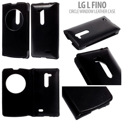 * LG L Fino - Circle Window Leather Case