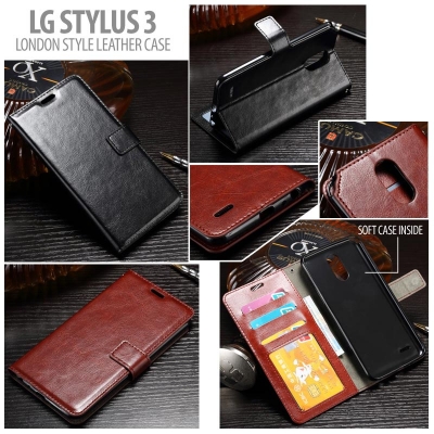 ^ LG Stylus 3 - London Style Leather Case }