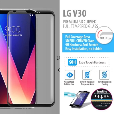 ^ LG V30 - PREMIUM 3D Curved Full Tempered Glass 2nd version