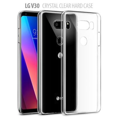 ^ LG V30 - V30 Plus - Crystal Clear Hard Case