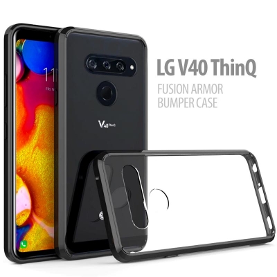 ^ LG V40 ThinQ - Fusion Armor Bumper Case