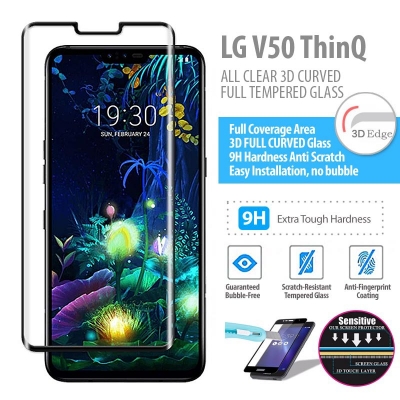 LG V50 ThinQ - Premium 3D Curved Full Tempered Glass