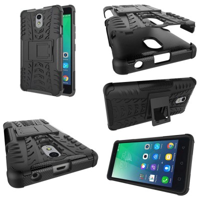 ^ Lenovo Vibe P1m - Heavy Duty Rugged Armor Stand Case }