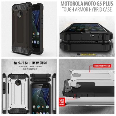 ^ Motorola Moto G5 Plus - Tough Armor Hybrid Case }