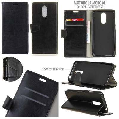 ^ Motorola Moto M - London Style Leather Case }