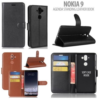 * Nokia 9 - Agenda Standing Leather Book }