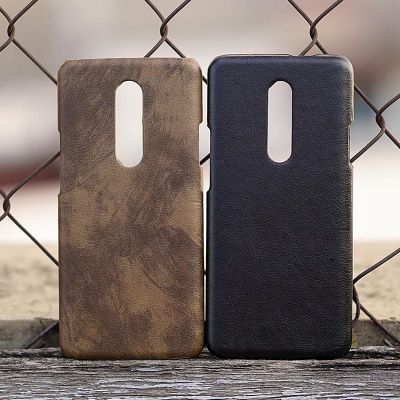 Oneplus 7 Pro - 7T Pro - Leather Covered Hard Case