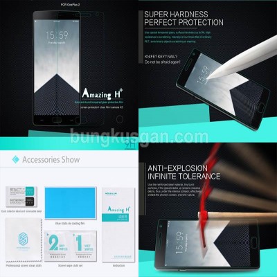 ^ OnePlus Two - Nillkin Anti-Explosion H Plus Tempered Glass Screen Protector