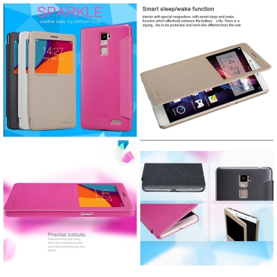 ^ Oppo R7 Plus - Nillkin Sparkle Leather Case