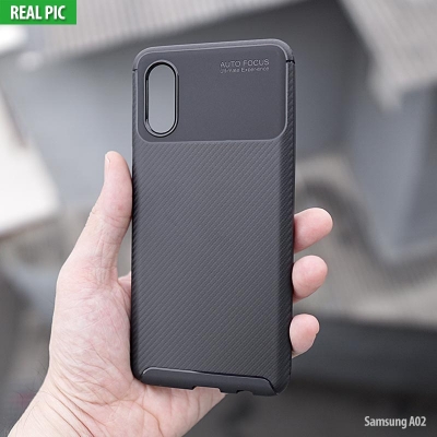 Samsung Galaxy A02 - AUTOFOCUS Carbon Fiber Soft Case