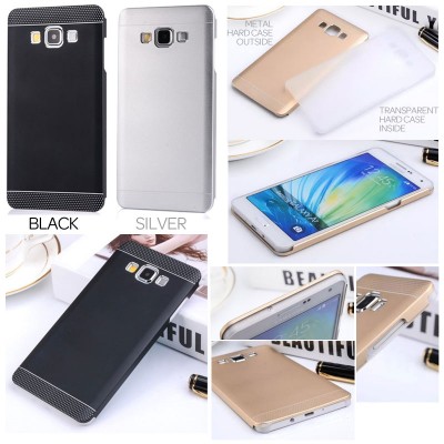 * Samsung Galaxy A7 - Two Layer Metal with Transparent Hard Case