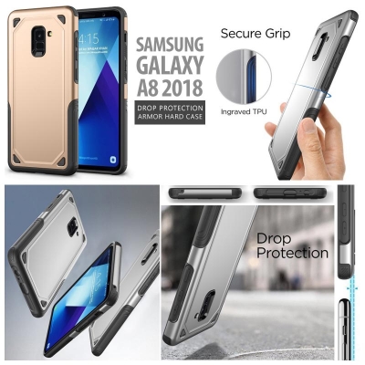 * Samsung Galaxy A8 2018 - Drop Protection Armor Hard Case }