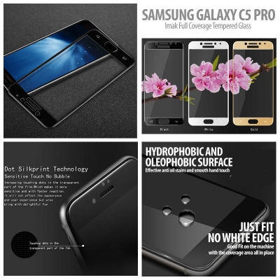^ Samsung Galaxy C5 Pro - Imak Full Coverage Tempered Glass }